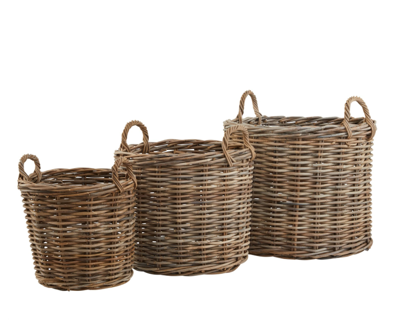Round Storage Basket Trio