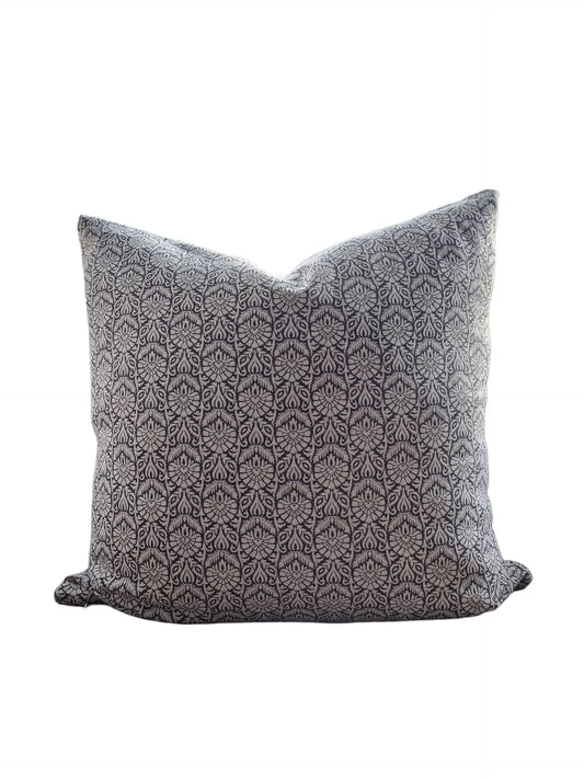 Cushion Bundle: 3x Natural Linen Cushion Covers, Black floral, Black Stripe, Neutral frill