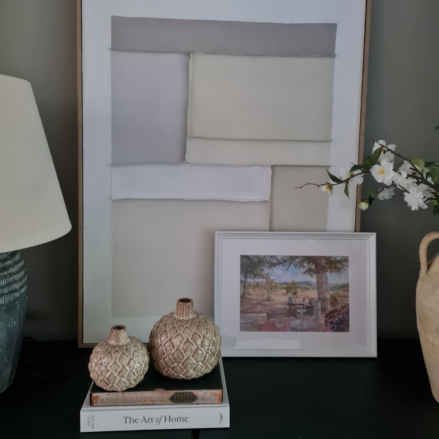 Rome framed vineyard print