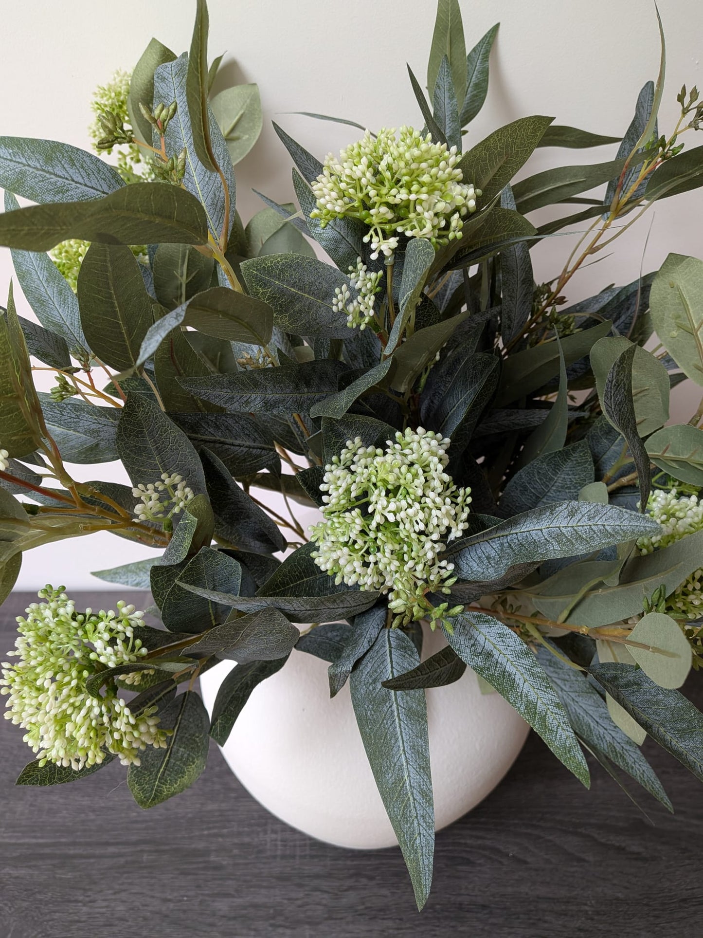 The Evergreen - Eucalyptus and viburnum arrangement