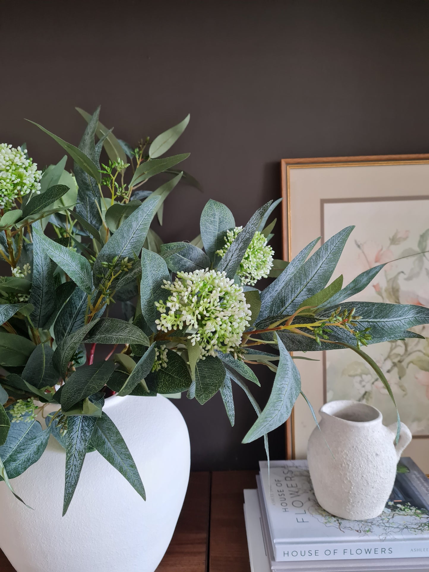The Evergreen - Eucalyptus and viburnum arrangement