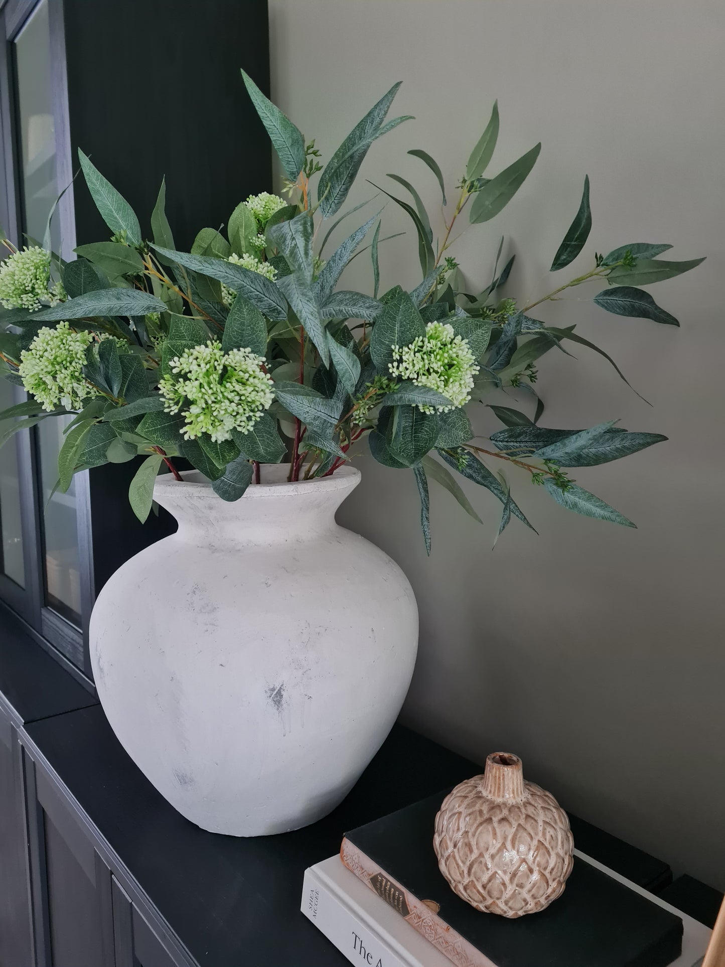 The Evergreen - Eucalyptus and viburnum arrangement