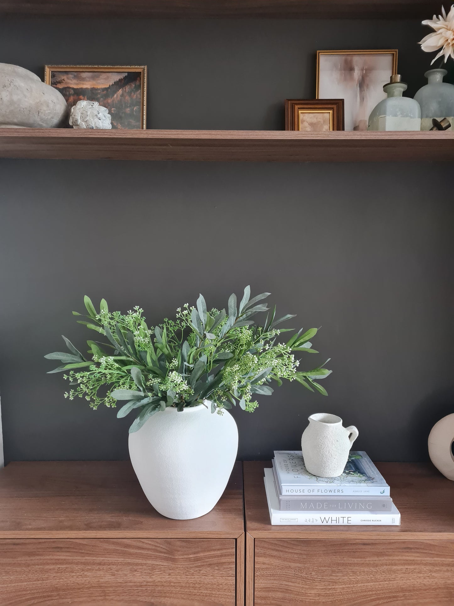 The Tuscan Bloom - Olive and gypsophilia arrangement