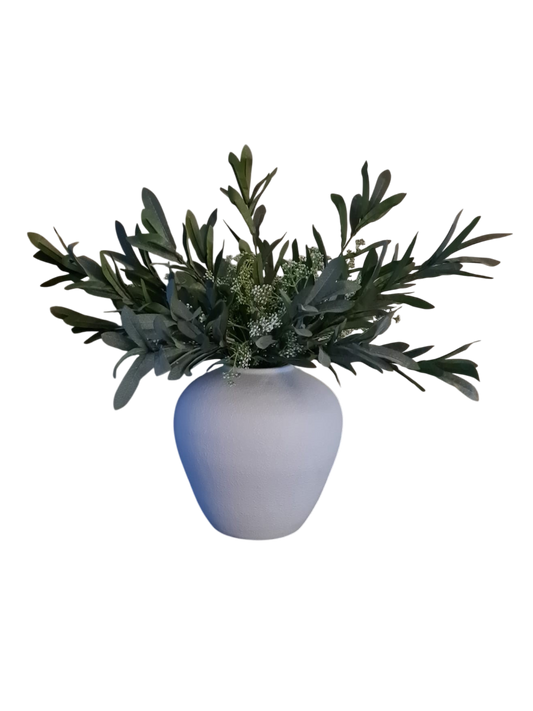 The Tuscan Bloom - Olive and gypsophilia arrangement