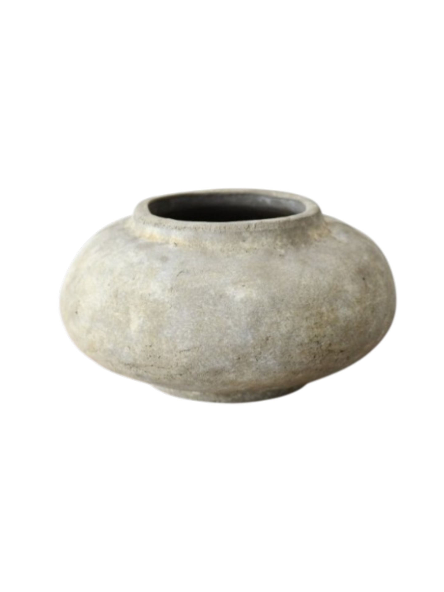 Terracotta round vase