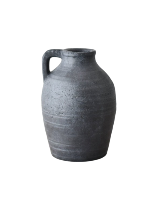 Tall charcoal vase