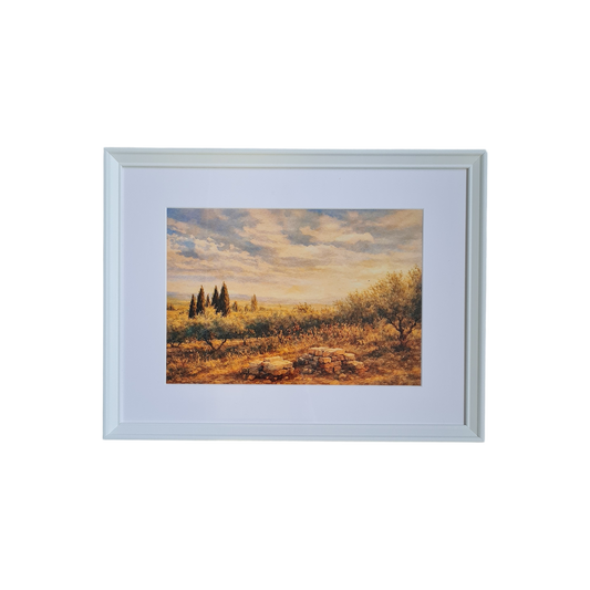 Tuscan watercolour framed print