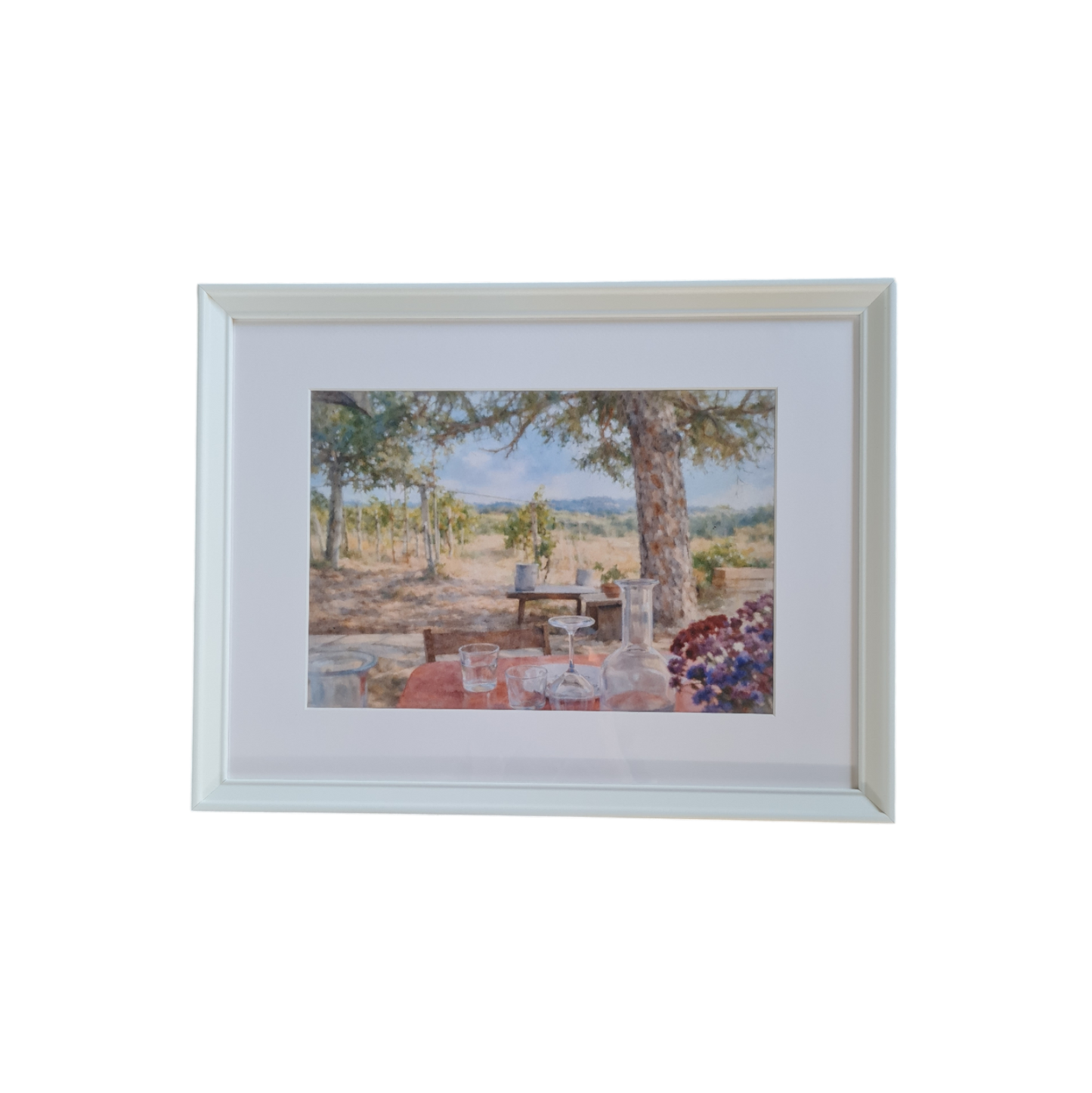 Rome framed vineyard print