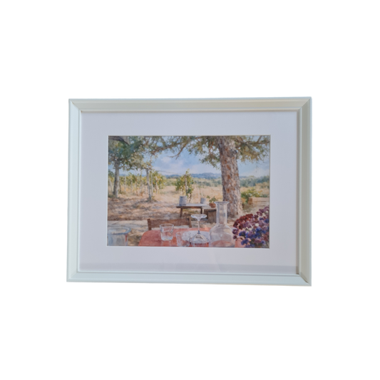 Rome framed vineyard print