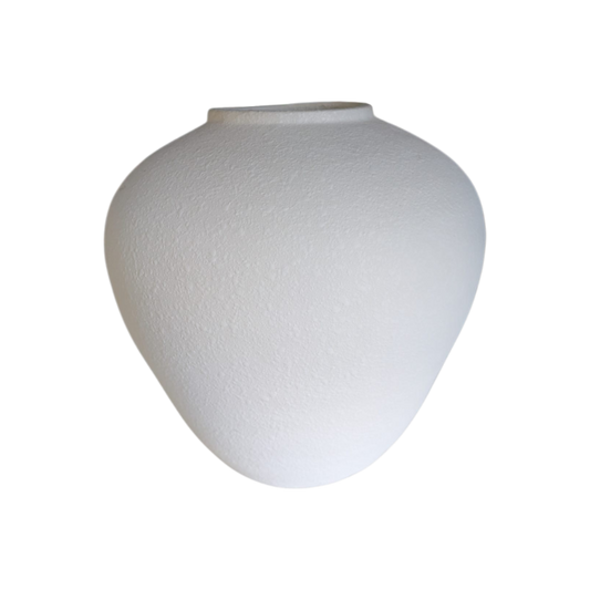 White round vase