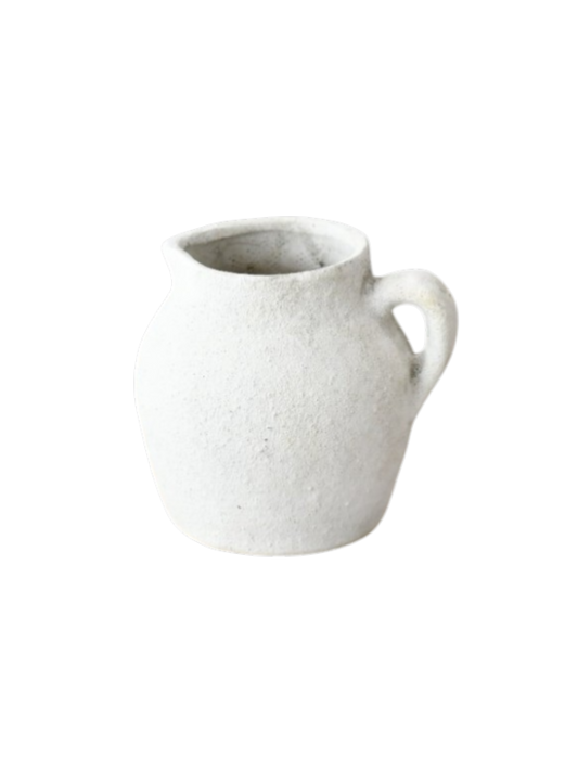 White rustic jug